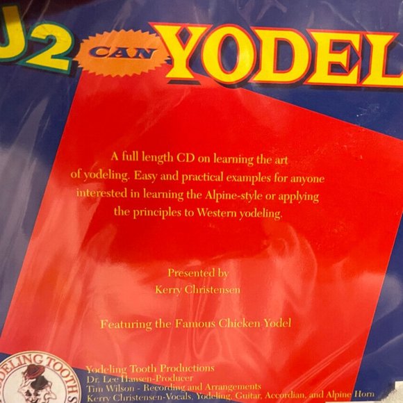 U 2 Can Yodel - CD - NEW by Master Yodeler Kerry Christensend - Sealed CD - Picture 2 of 2